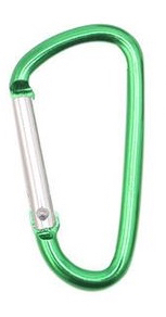 Aluminium sleutelhanger groen 46 mm ovaal 10 stuks